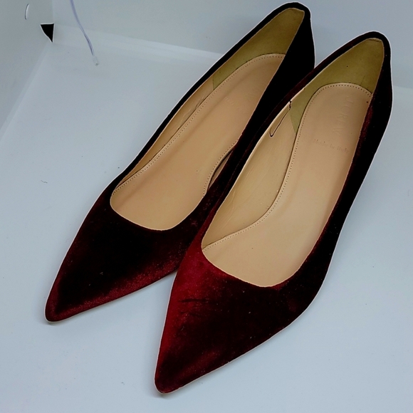 J. Crew Avery velvet chunky low heel 9.5 - Picture 2 of 6